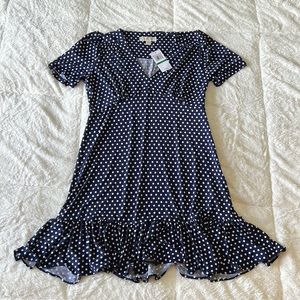 Michael Kors Summer Navy Blue Polka Dot Dress